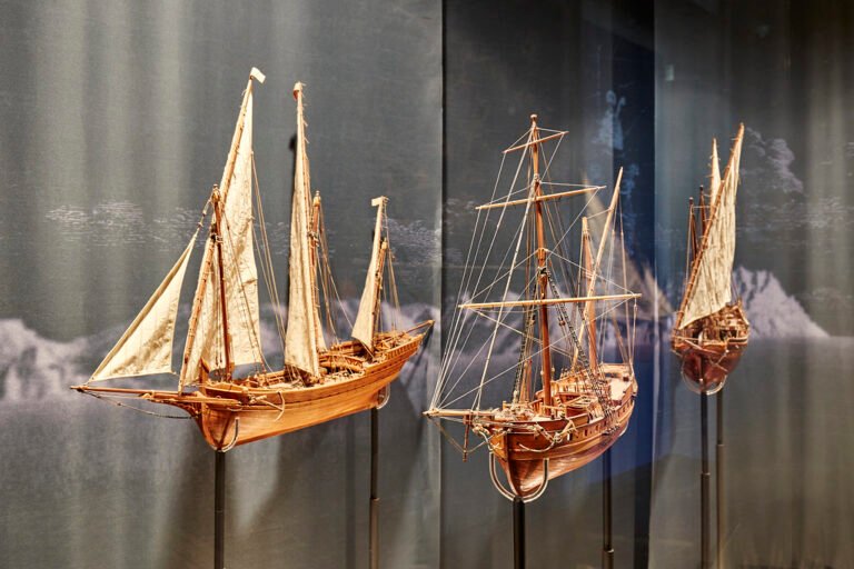 Maquetas de barcos en el Museu del Mar de Lloret